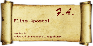 Flits Apostol névjegykártya